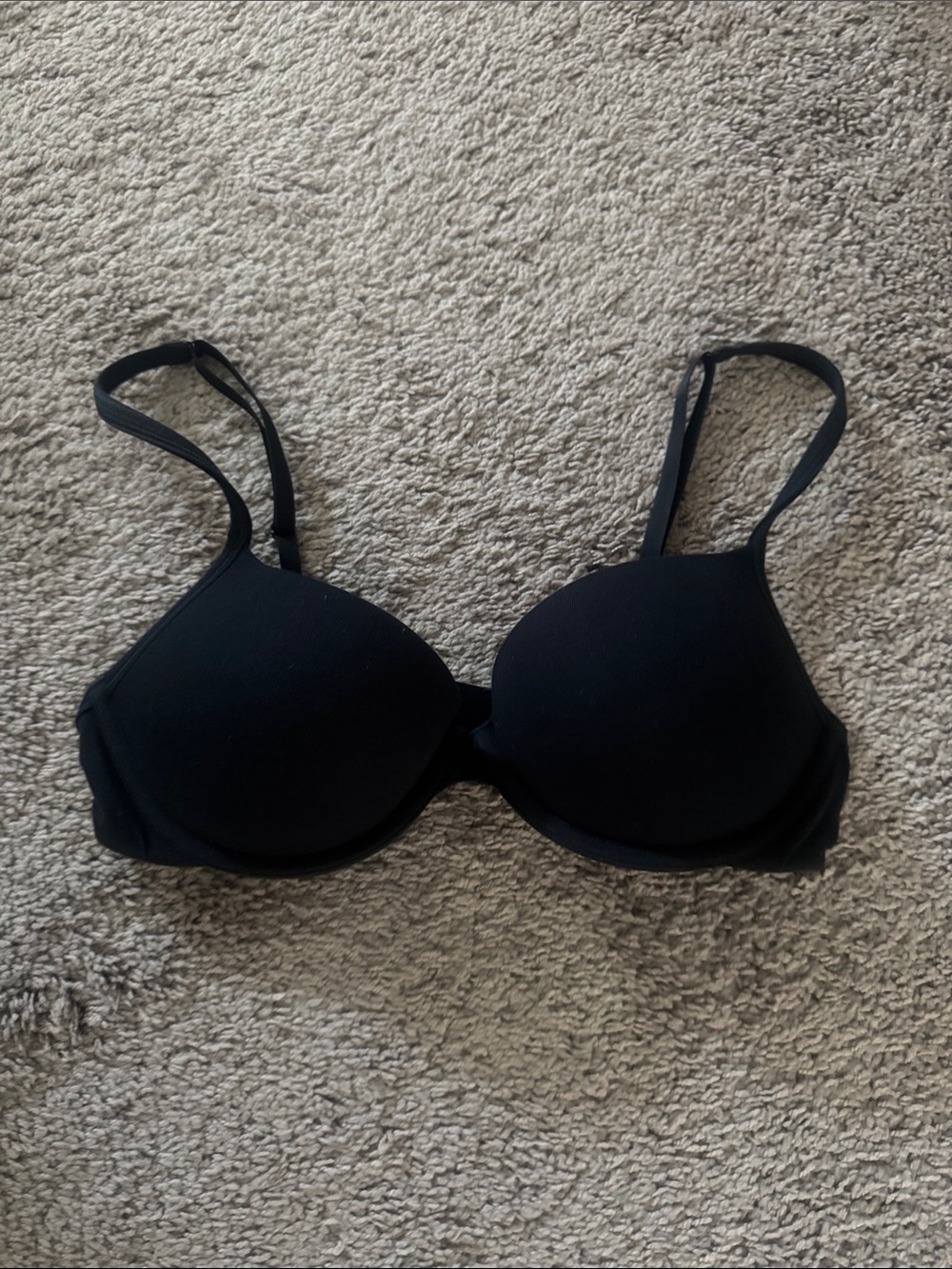SKIMS Black Seamless T-Shirt Bra